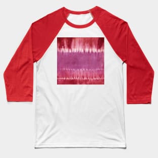 Red Bold Tie-Dye Stripes Baseball T-Shirt